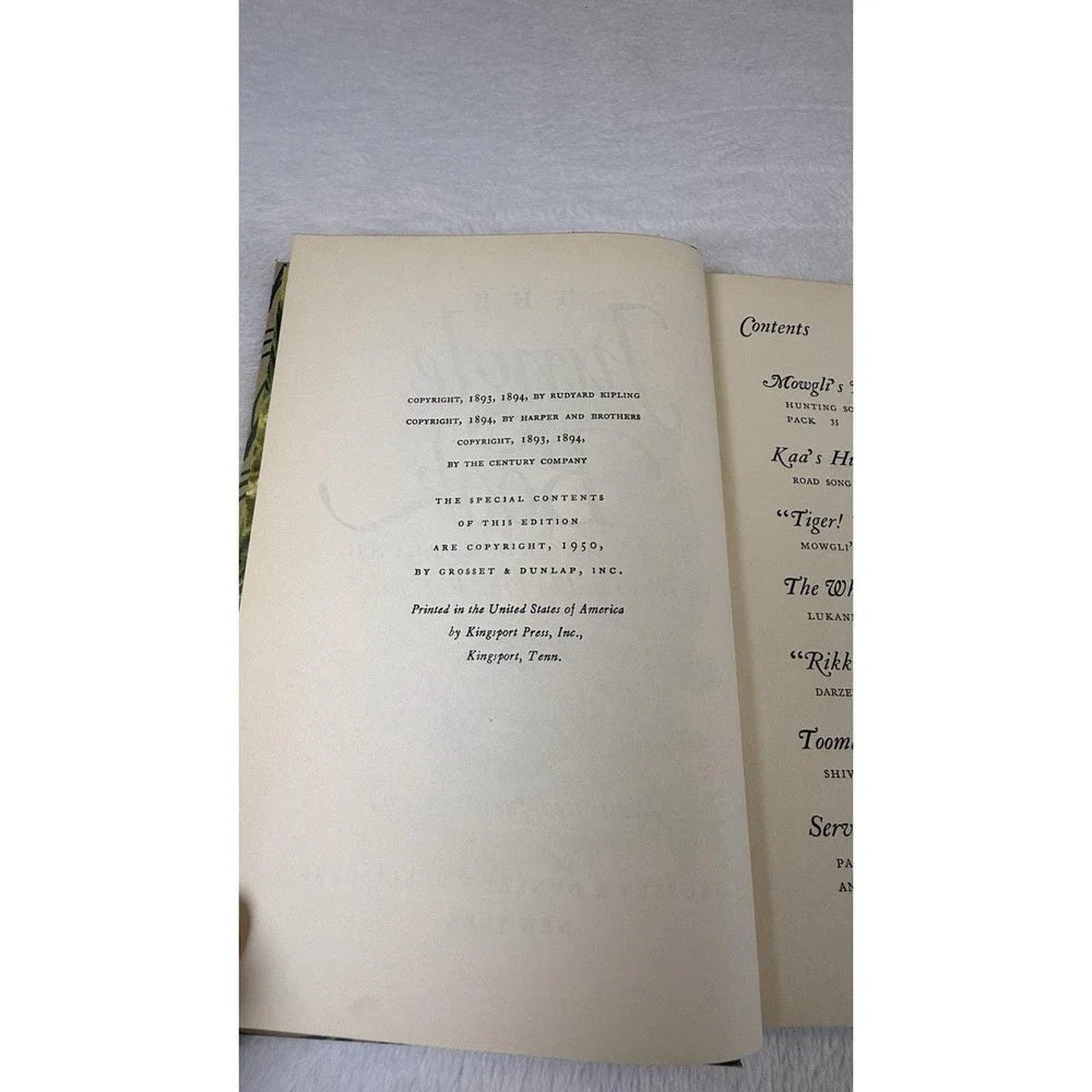 The Jungle Book Rudyard Kipling Fritz Eichenberg 1950 Grosset Dunlap HC